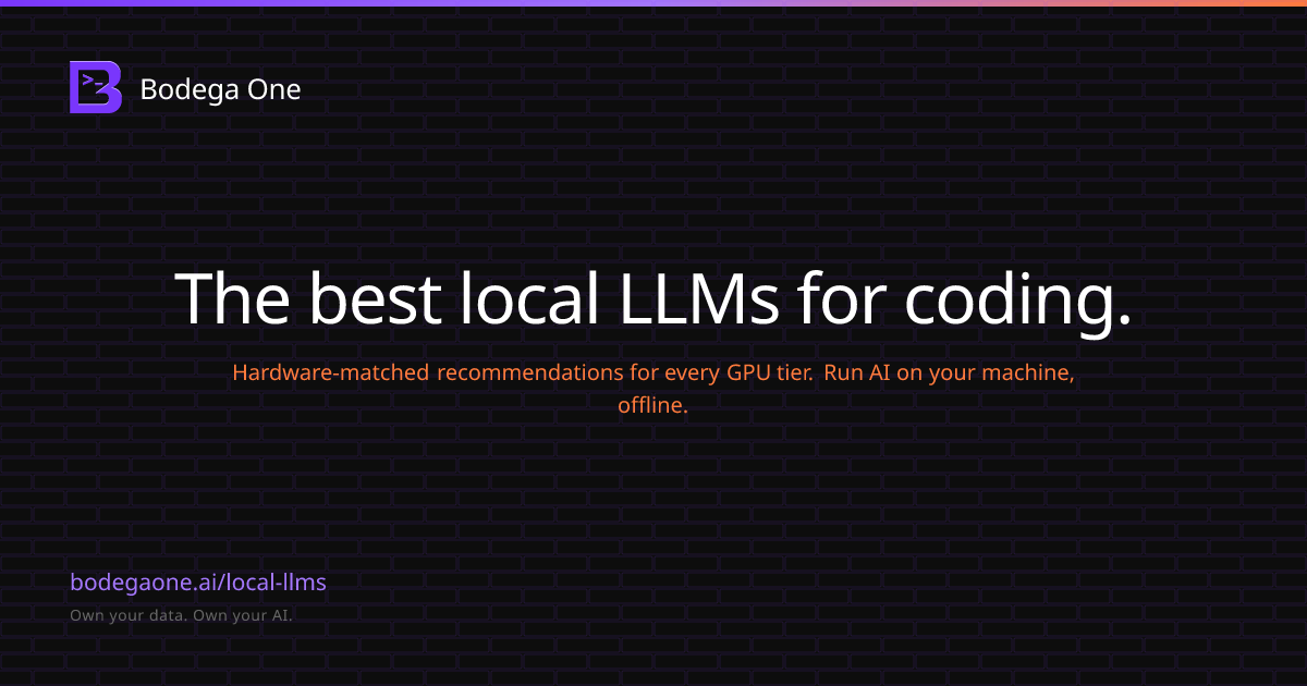 Best Local LLMs for Coding 2026: 40+ Models Ranked
